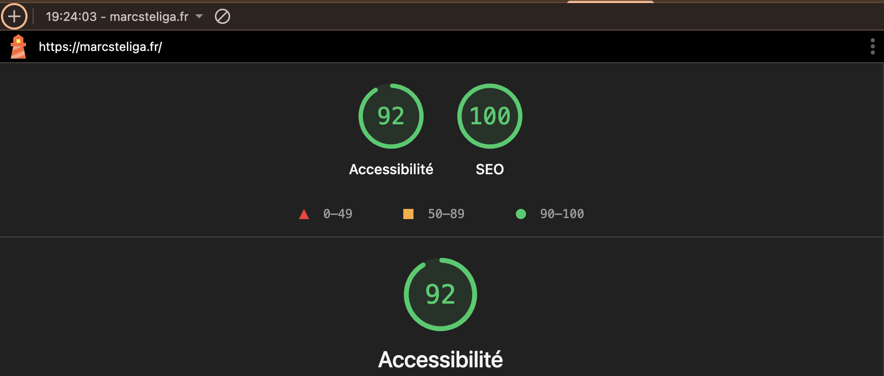 Image qui représente les tests sur l'accessibilité du site de Marc STELIGA