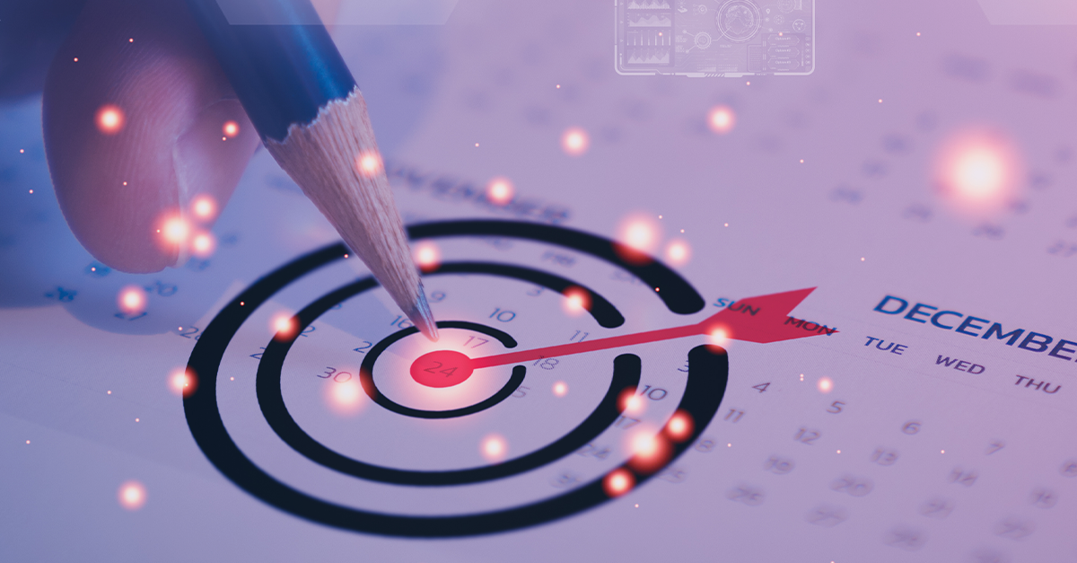 cible sur un calendrier éditorial.