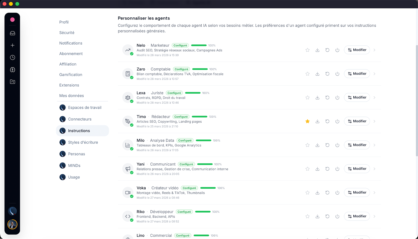 liste des agents IA YOUPI
